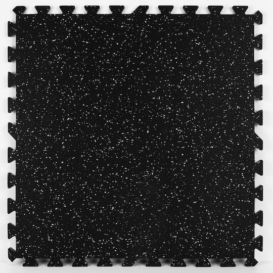 FloorPops Basalt Rubber Interlocking Tiles in Black | 24" x 24" | Michaels®